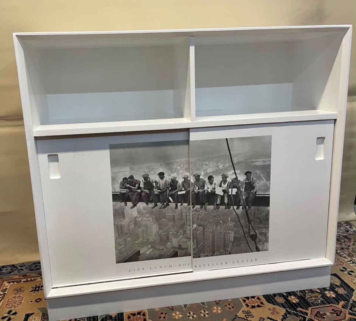 White cabinet shelf unit