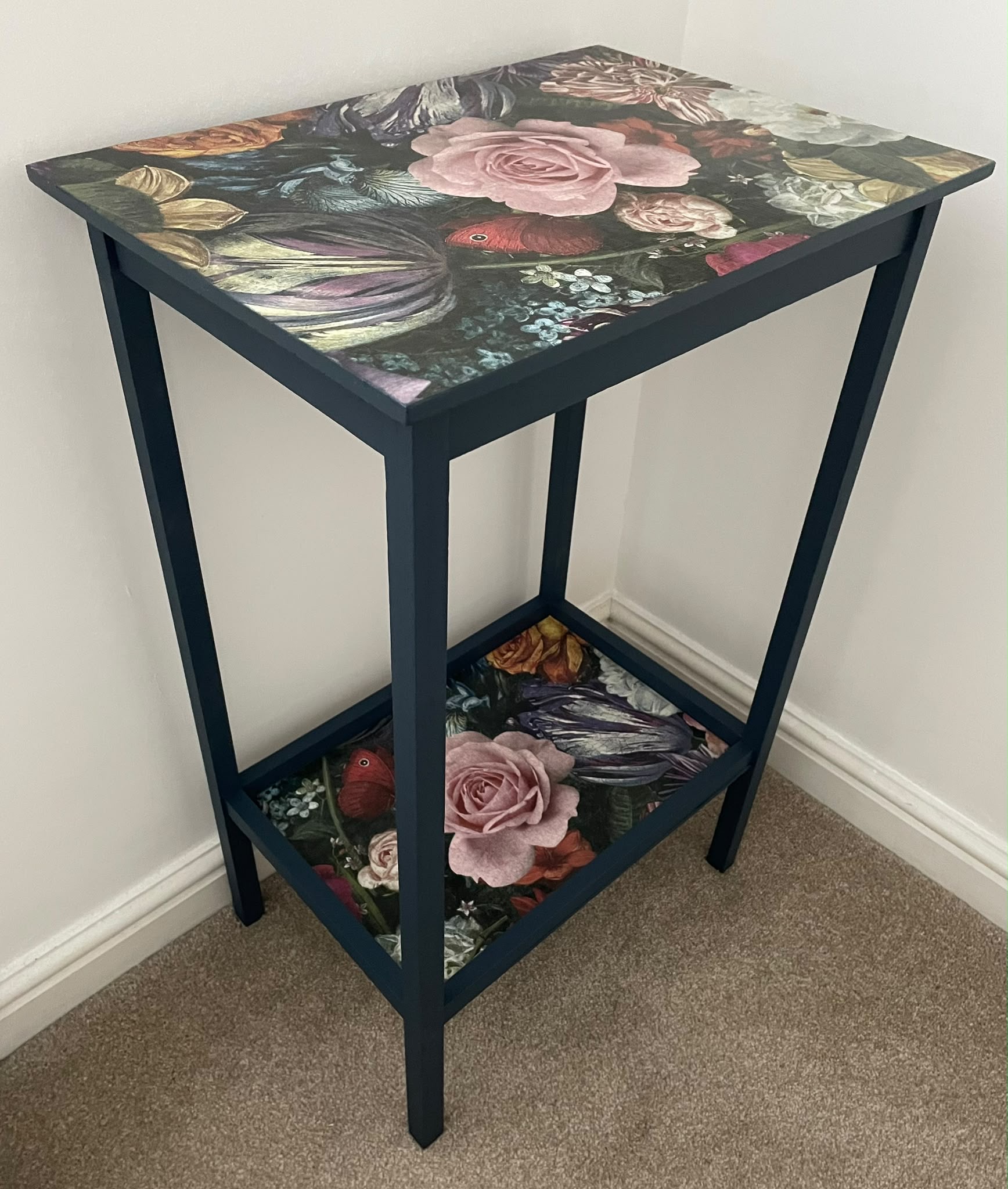 Floral side table